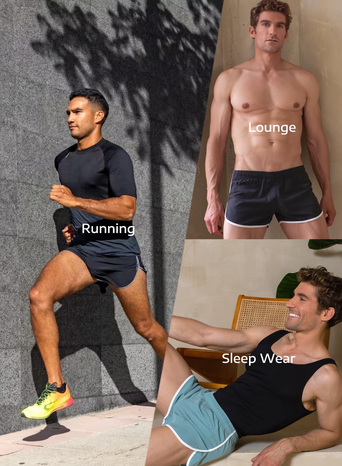 MIZOK Mens Cotton Booty Boxer Short Low Rise Split Side Workout Gym Lounge Shorts - Image 6