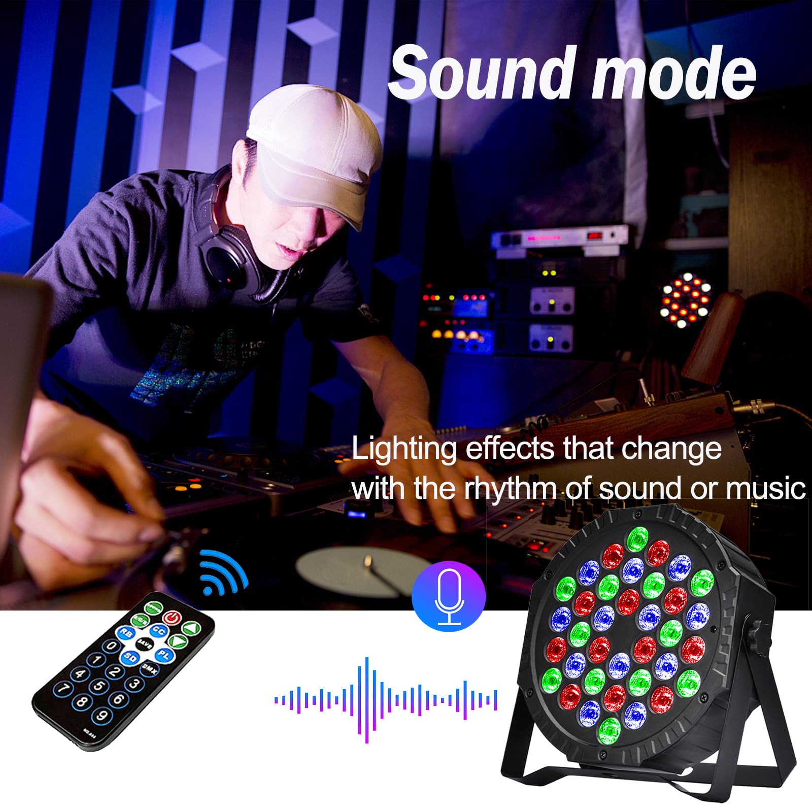 4 stuks LED par licht 36 LED spotlight podiumlicht discolamp 4 stuks LED par licht 36 LED spotlight podiumlicht discolamp