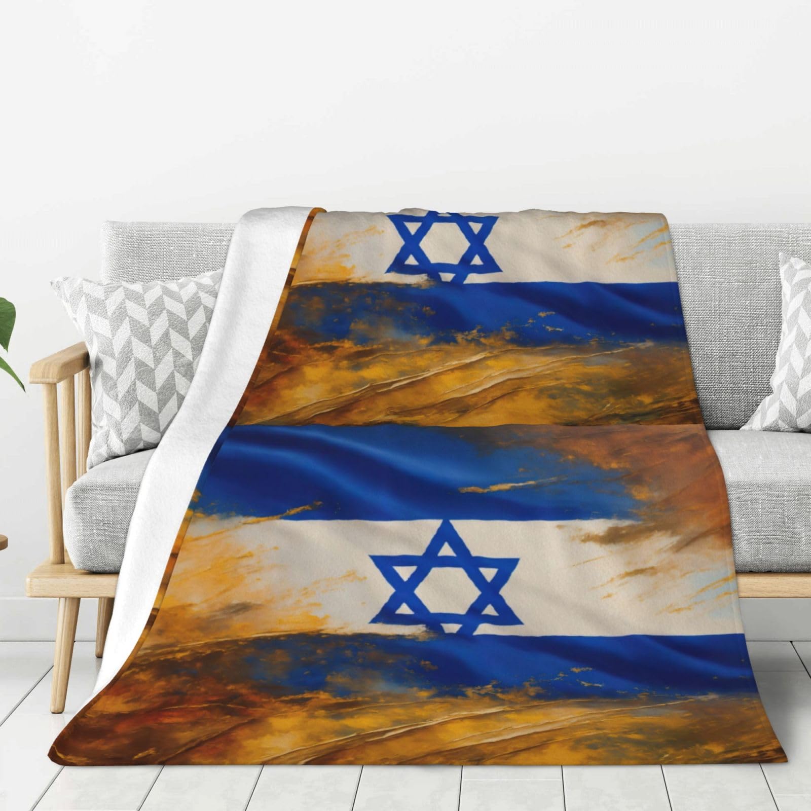 Couverture flanelle israélienne chaude pour vos soirées camping et canapé