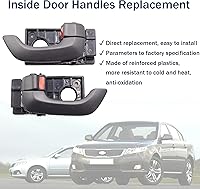 Vista 6 de 2 manijas interiores para puertas delanteras y traseras, manijas interiores para puerta interior izquierda del lado del pasajero, para Kia Optima