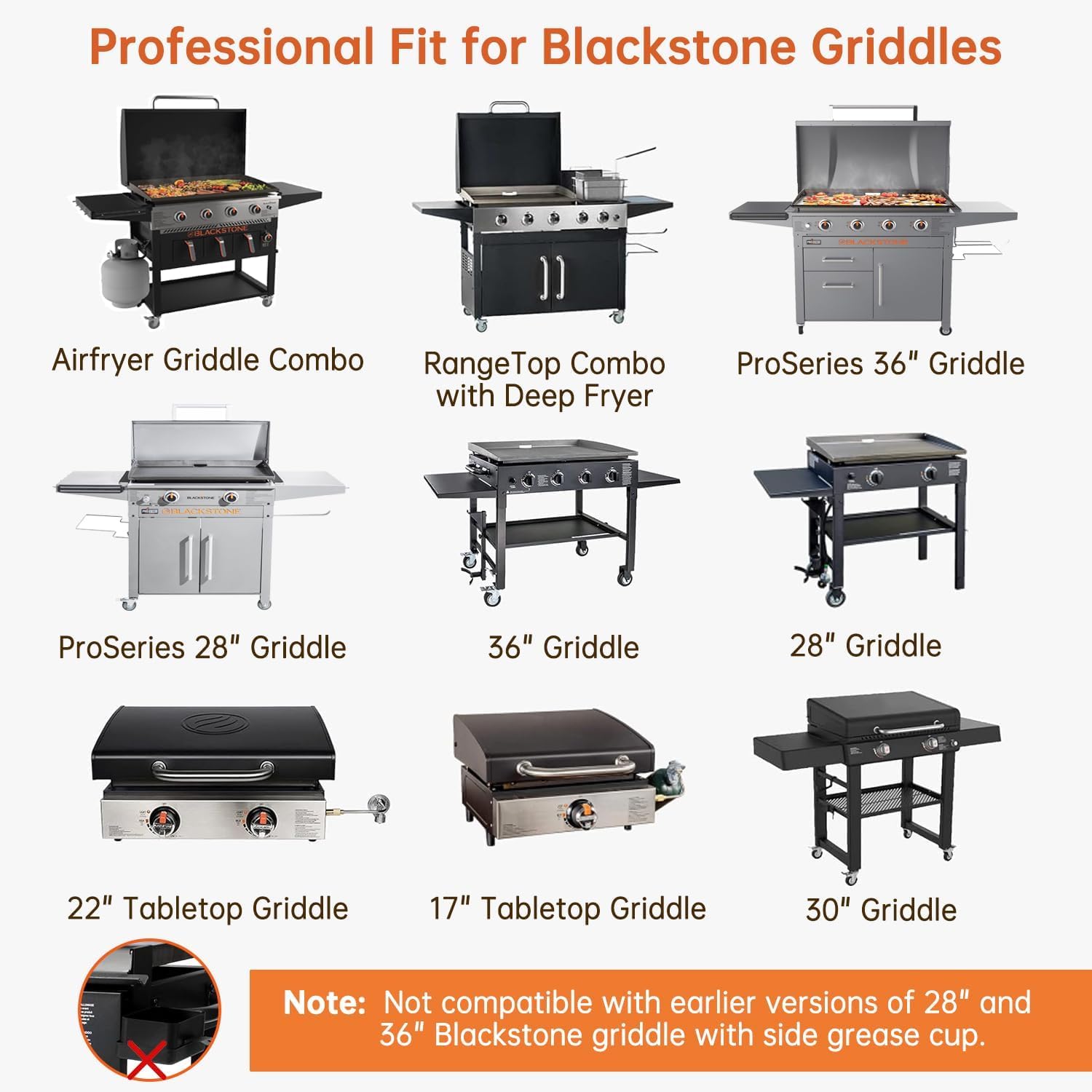 50-Pack Grease Cup Liners for Blackstone - Heavy-Duty Aluminum Foil Drip Pan for Blackstone 17 22 28 36 Inch Griddles Accessories, Disposable 5017 Grease Catcher - Save Time & No Grease Mess - 4