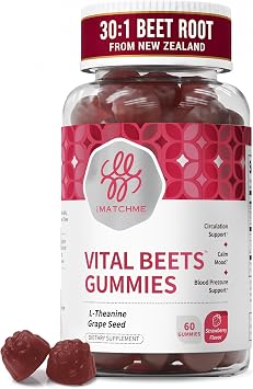 Vital Beets 301 Beet Root Gummies - Circulation & Calm Focus, 60 Count