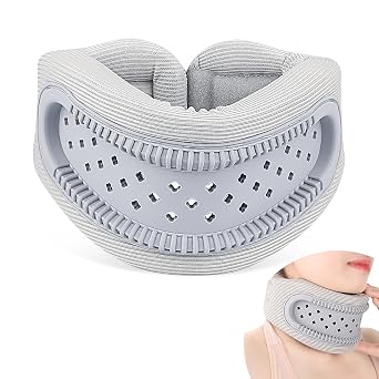 Neck Brace for Neck Pain and Support - Silicone Foam Cervicorrect Neck Brace, Adjustable Neck Support Brace Breathable Cervical Collar for Sleeping Relieving Spinal Pain and Pressure Grey