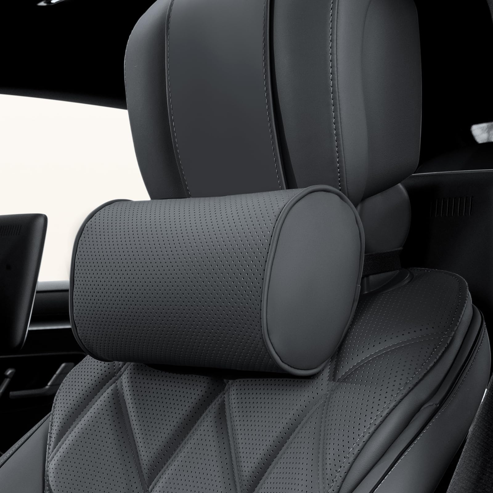 QIANRUIA Car Headrest Pillow for Lexus RZ 300e 2025, Car Headrest Cushions Car Seat Neck Support Pillows Car Seat Pillow,Black