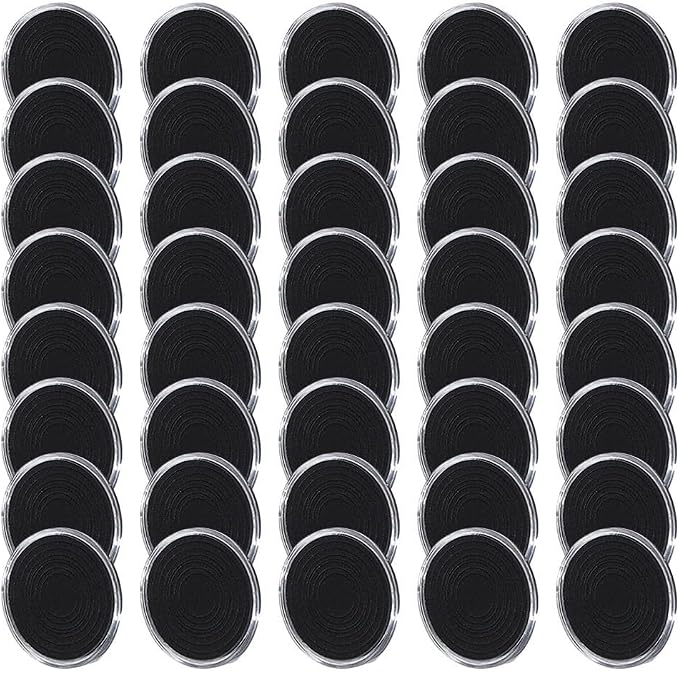 Feegow 40 Adet Şeffaf Madeni Para Kapsül Tutucu Saklama Kutusu Kılıfları Ayarlanabilir Contalı 16 mm ila 46 mm Çaplı Madeni Paralar, Koleksiyon Ekranı İçin Kalınlaştırılmış Plastik Koruyucular