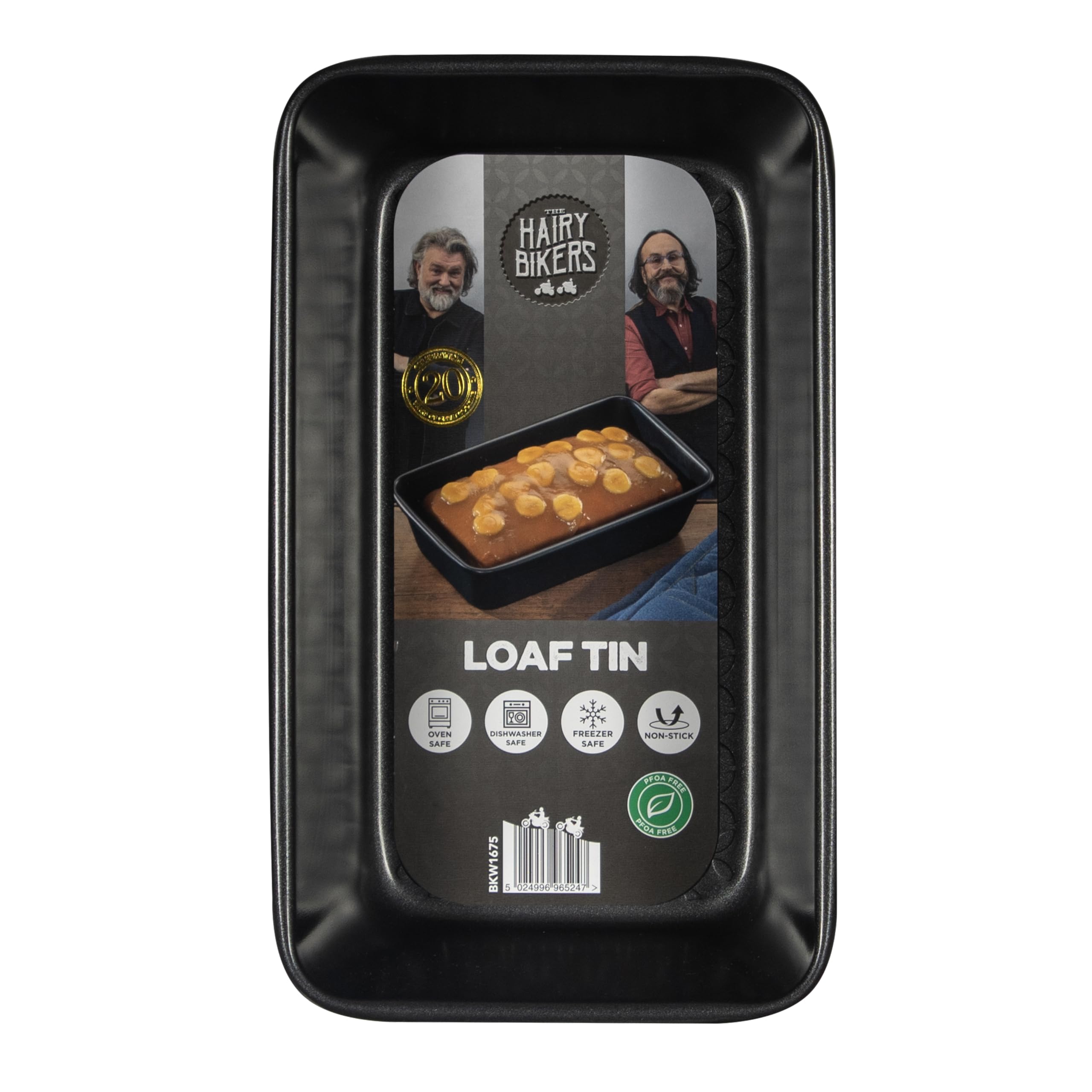 Hairy Bikers Bakeware, Loaf Pan, Non-Stick Coating, PFOA Free, Oven Safe, Dishwasher Safe, Freezer Safe, Black