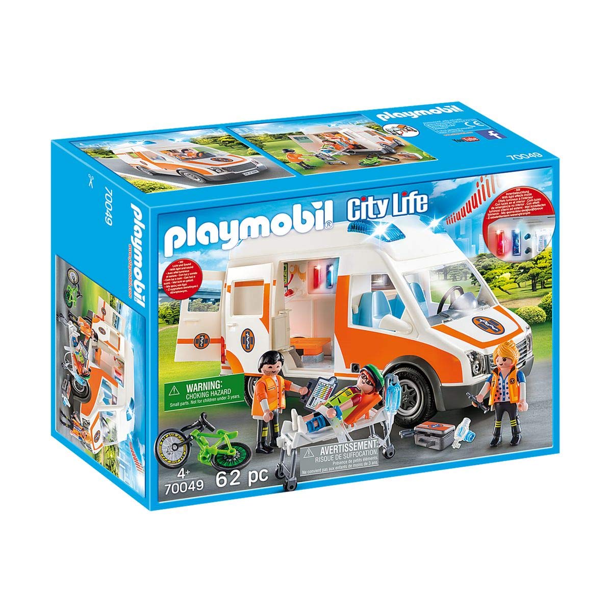 PLAYMOBIL City Life 70049 Karetka ze światłem i dźwiękiem, od 4 lat
