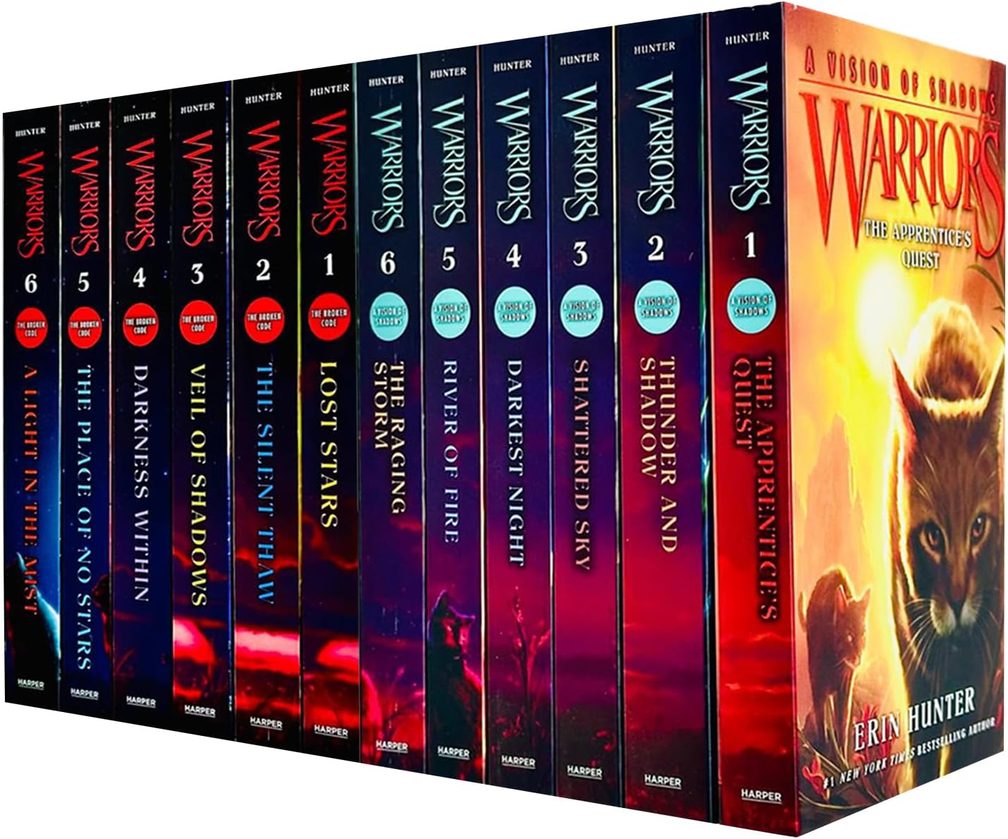 Warrior Cats Volume 25 - 36 Books Collection Set (The Complete Fifth Series (Warriors: A Vision of Shadows Volume 25 - 30) & The Complete Sixth Series (Warriors: The Broken Code Volume 31 - 36))