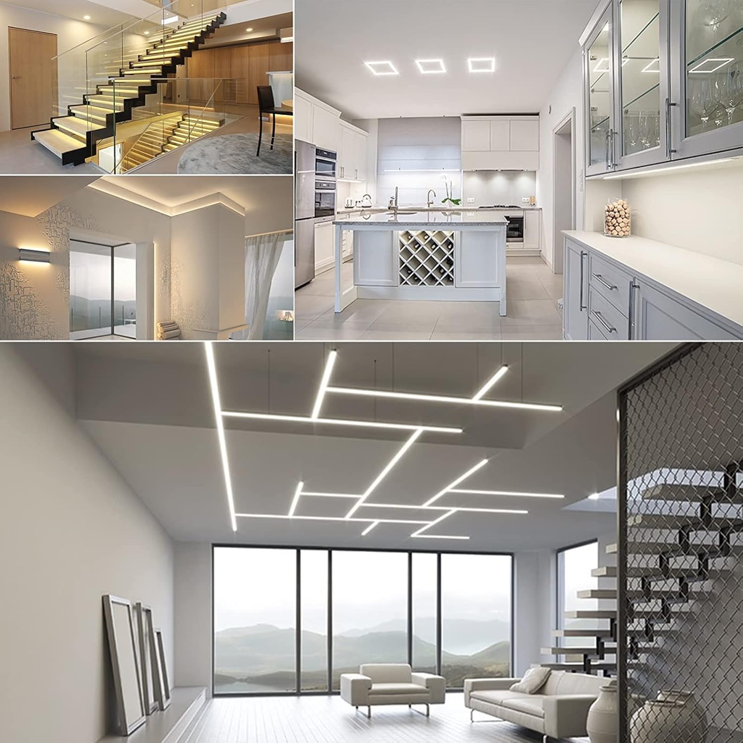 COB LED Strip Lights DC 12V LED Strip Flexible Super Bright LED Strips,16.4ft 6500K White,CRI 90+,2400LEDs High Density Uniform Light for Bedroom Home Room Decor (No Adapter or Controller) - Image 8