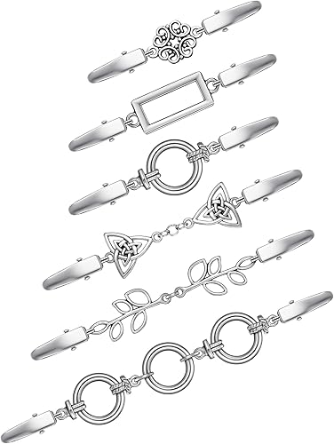 Hicarer 6 piezas vintage para vestido de camisa y cárdigan, clip de cintura para mujer, suéter chal, broche para chaqueta para ropa