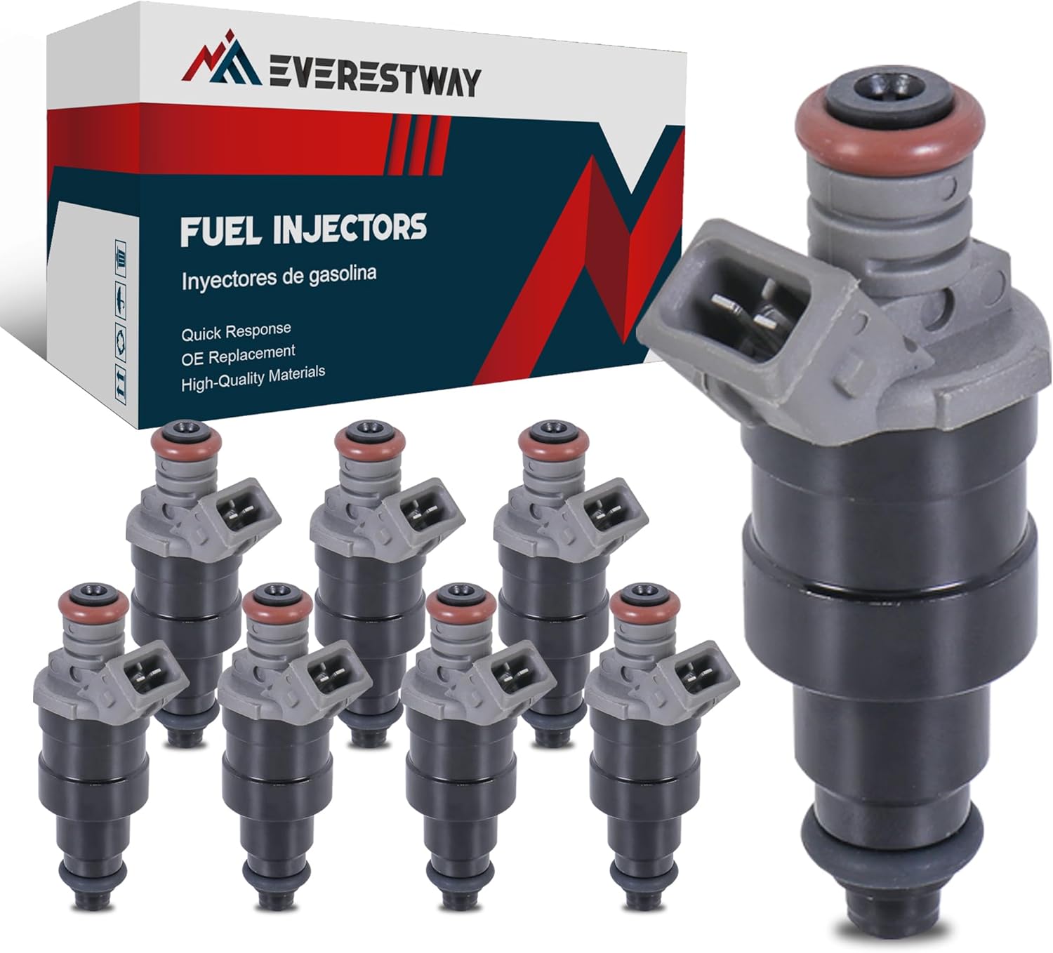 Fuel Injector Set of 8 RL030778AB Compatible for 1996-1999 Jeep Grand Cheroke Dakota Dodge Durango Ram 1500 2500 3500 Ram 1500 2500 3500 Van B1500 B2500 B3500 5.2L 5.9L EV1 Replaces FJ682