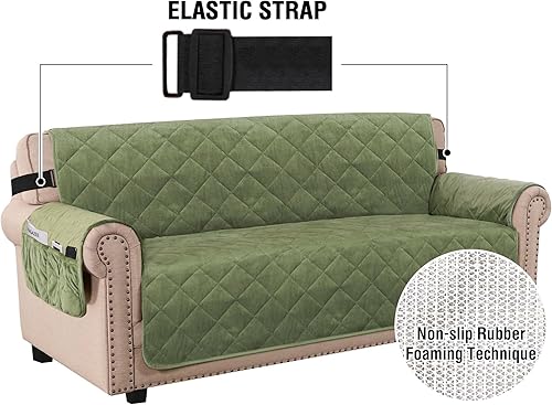 Vista 57 de H.VERSAILTEX Fundas reclinables acolchadas de terciopelo grueso para silla reclinable, funda de sofá reclinable con respaldo antideslizante y correa