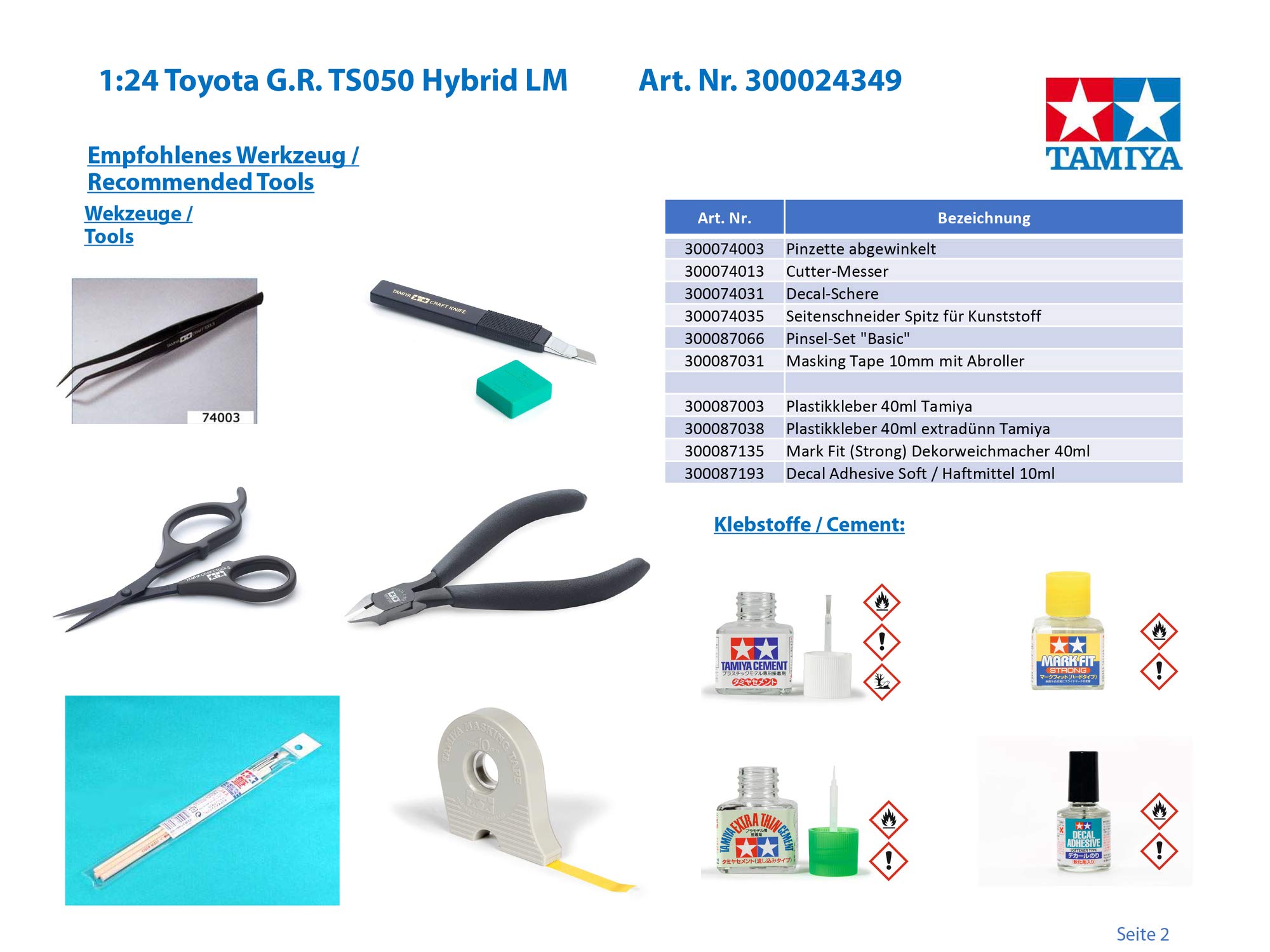 TAMIYA 24349-1:24 Toyota G.R. TS050 Hybrid LM, modelarstwo, plastikowy zestaw do montażu, hobby, majsterkowanie, klejenie, zestaw modelarski, model, montaż