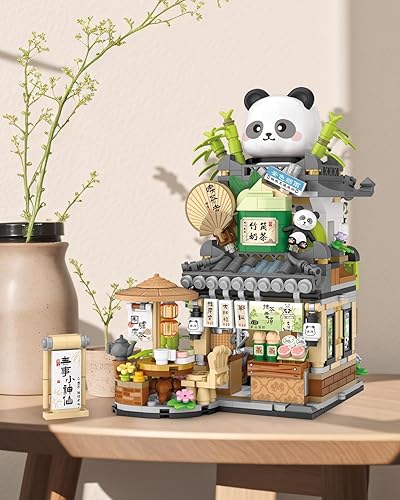 Vista 75 de Izakaya Shop - Juego de bloques de construcción japoneses Street View Izakaya, tienda temática, modelo creativo, mini ladrillos de construcción