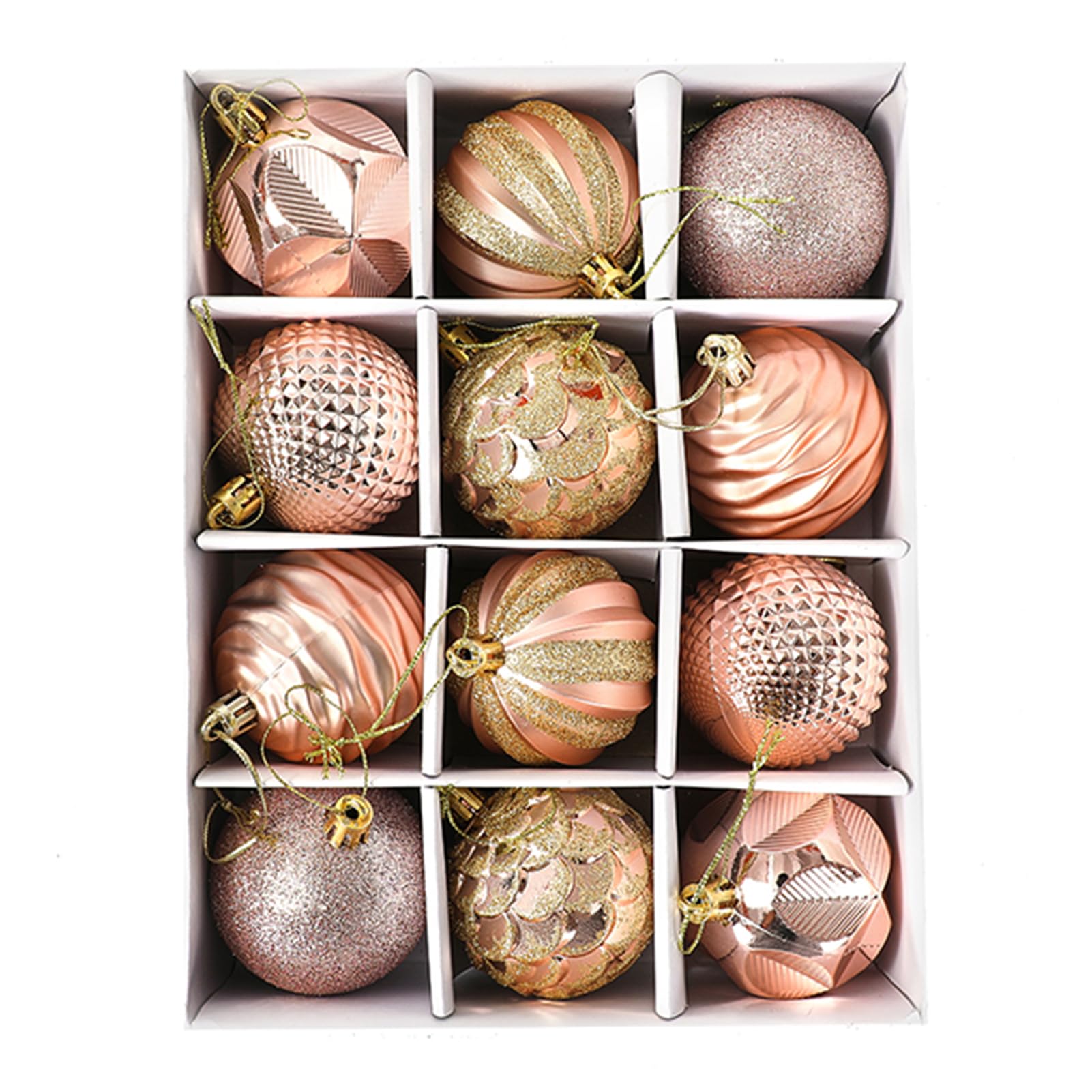 Boules de Noël élégantes Ø 6 cm lot de 12 pour réussir facilement votre sapin or