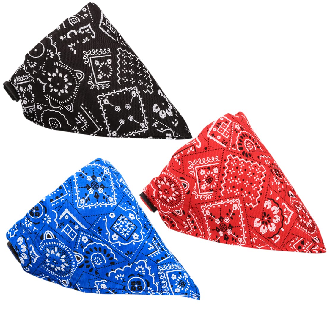 LIUJZZJ 3 Piezas Bandanas para Perros Baberos Triangulares para Mascotas Pañuelo para Perro Pañuelo Ajustable para Cuello para Pequeño Mediano Grande Perros Gatos