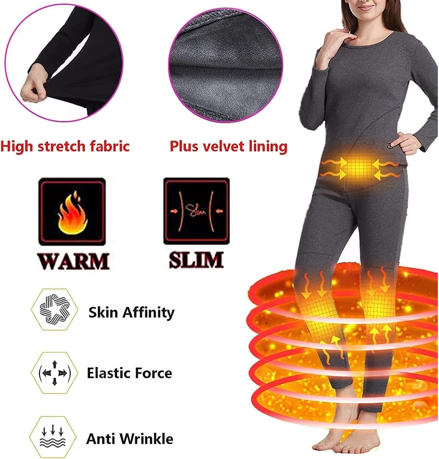 Ropa interior con calefacción eléctrica, Pantalones de ropa interior térmica con calefacción USB for hombres,Pantalones con calefacción eléctrica,Leggings de pantalones cálidos lavables,8 zonas de cal