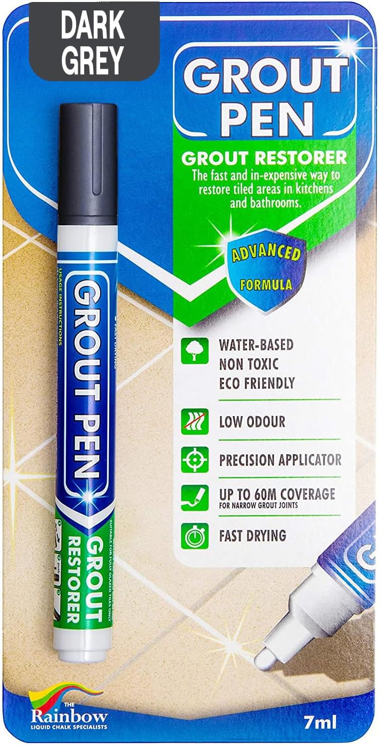 Grout Pen Dark Grey - Ideal to Restore The Look of Tile Grout Lines