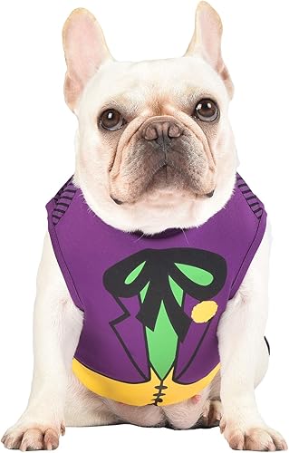 DC Comics Disfraz de perro Joker para mascotas, talla XL  Disfraz de perro grande para mascotas con licencia oficial de DC Comics  Disfraz suave y