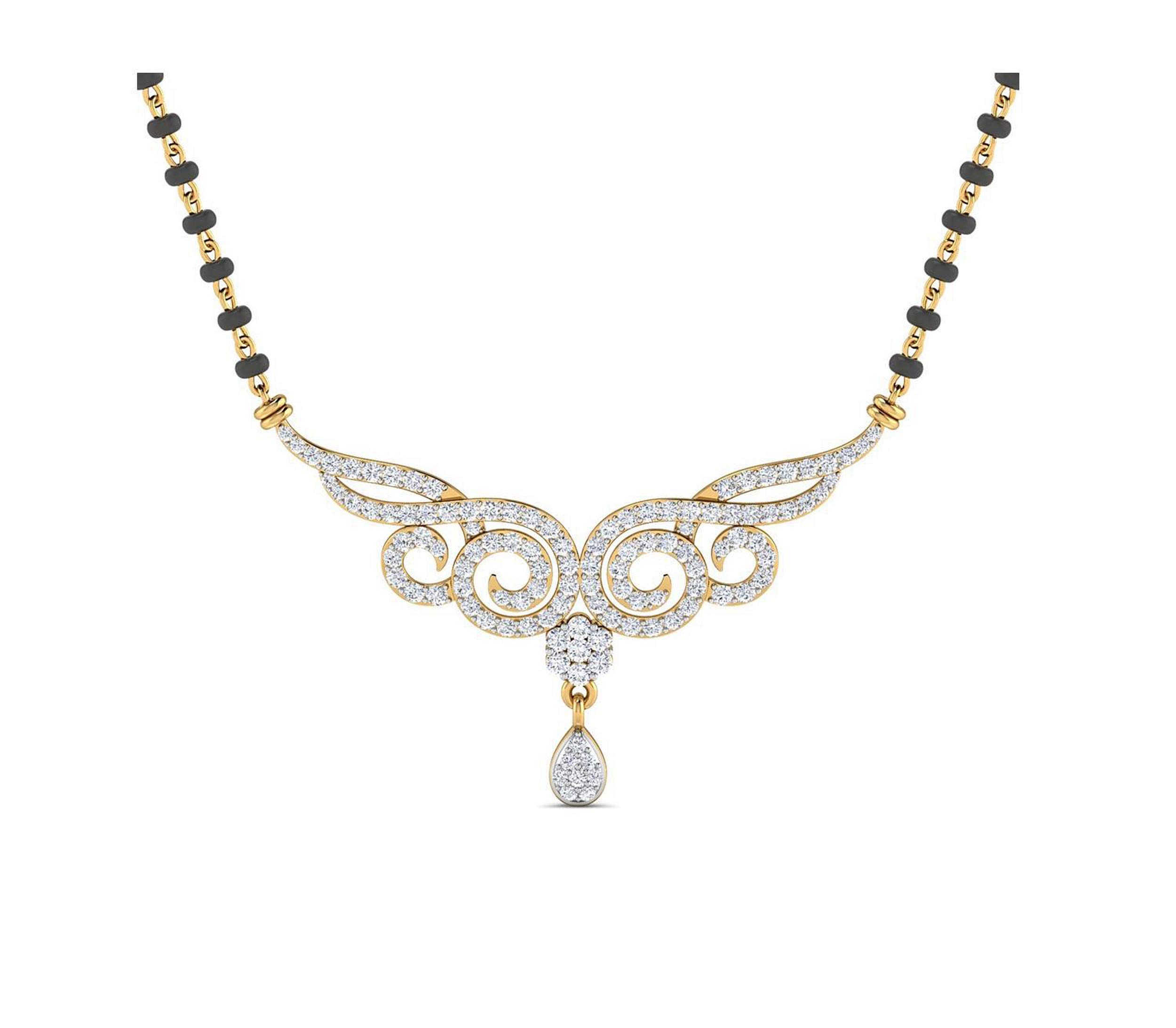 Samaira Gems 14KT Yellow Gold Mangalsutra Necklace for Women