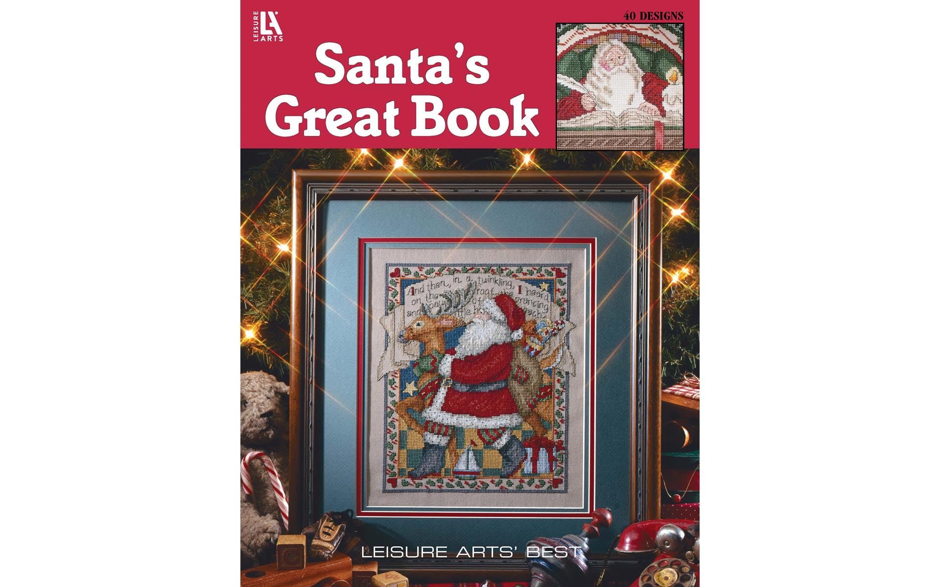 LEISURE ARTS Cross Stitch Santa's Great Bk