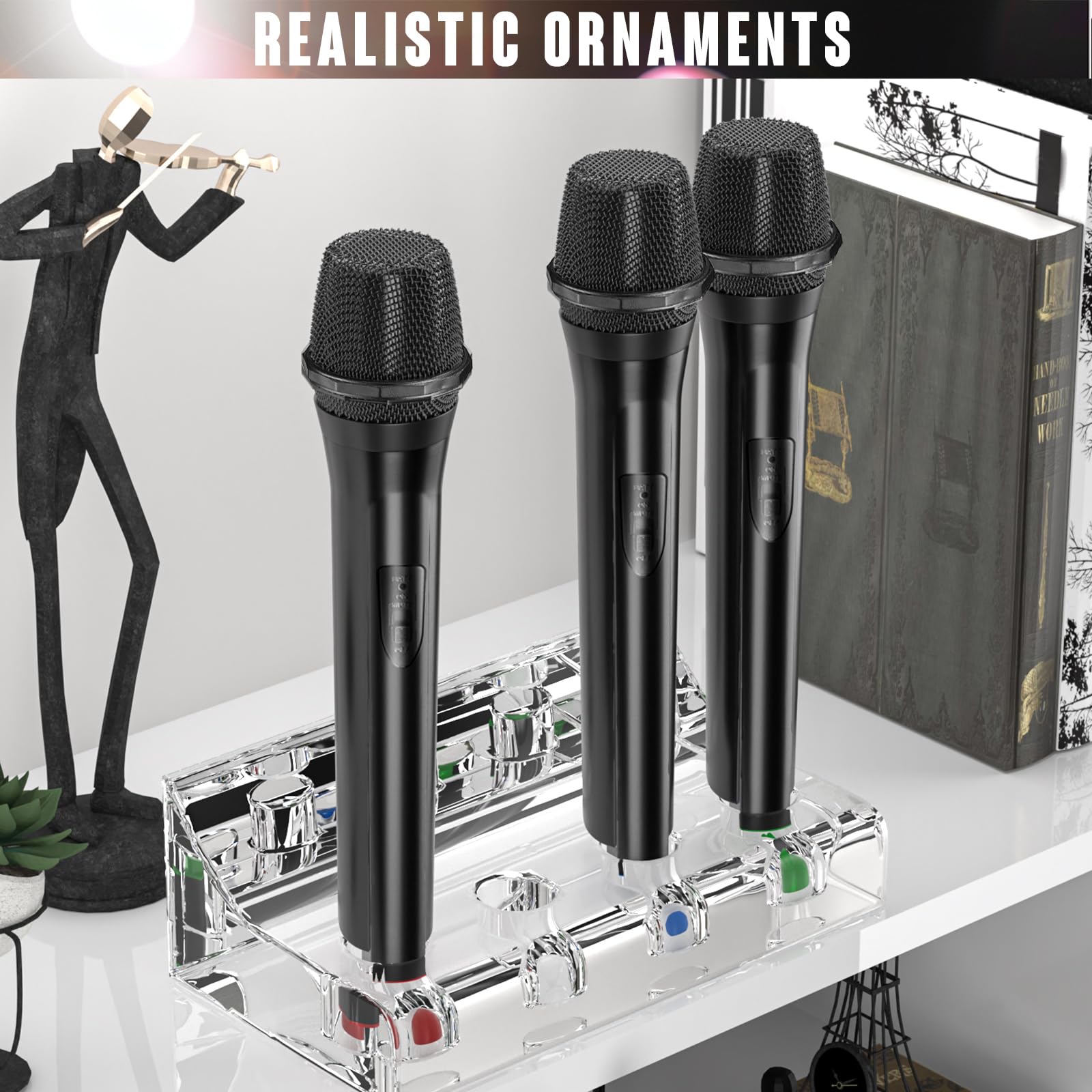 Faux microphone en plastique pour enfants, accessoire de microphone, jouets pour enfants, faveurs de fête, décoration de la maison, ornements  15