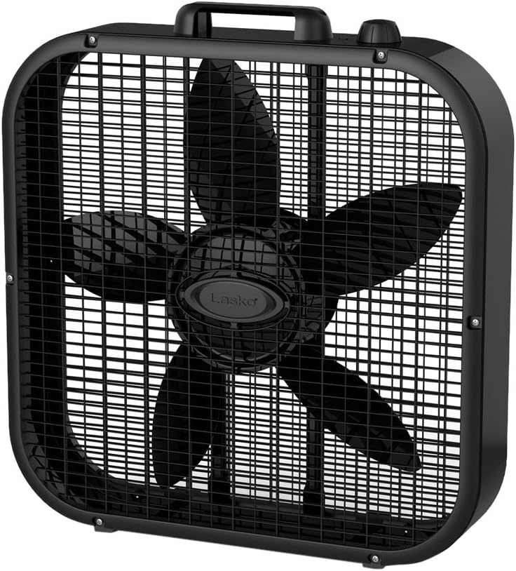 Lasko B20401 Decor Box Fan, 20, Black