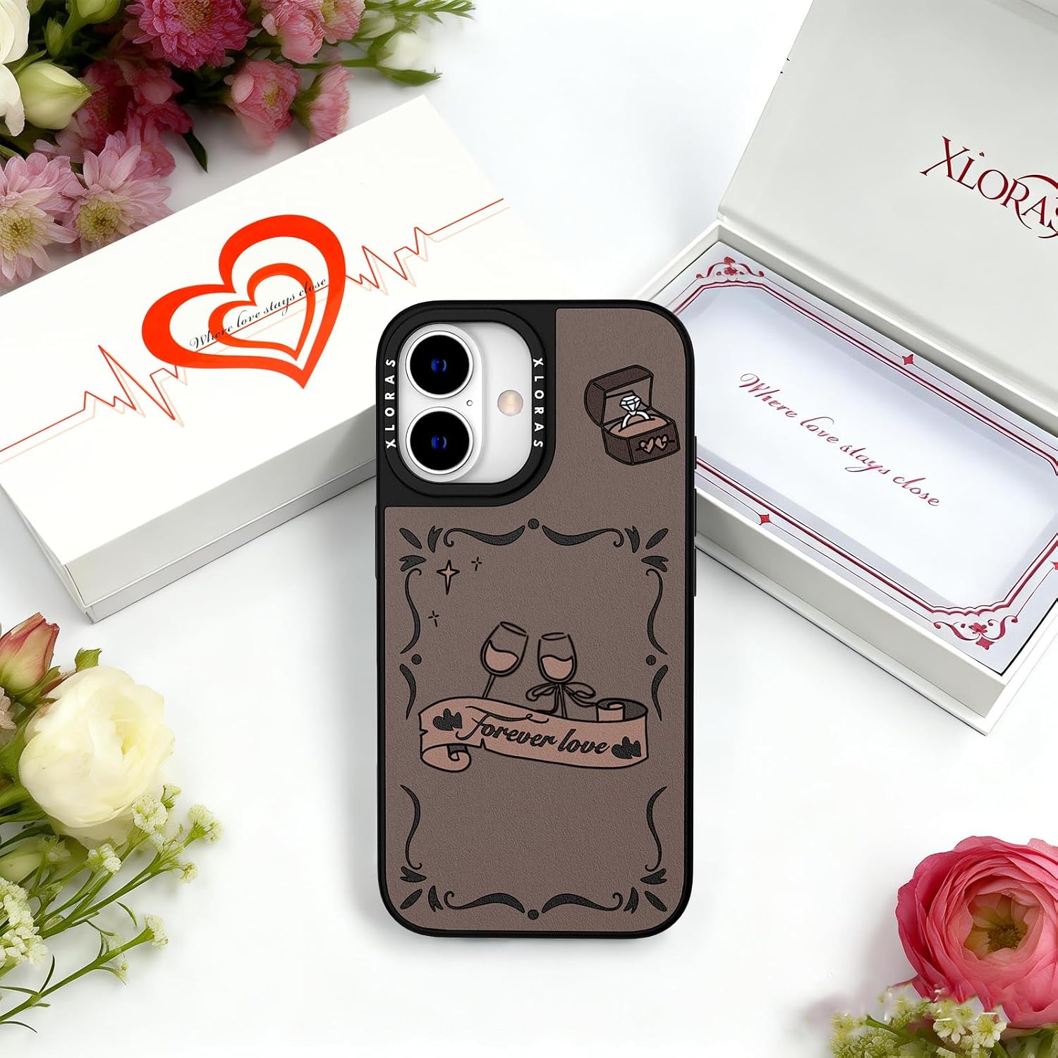 Brown Banquet Pattern Compatible for iPhone 16 Case
