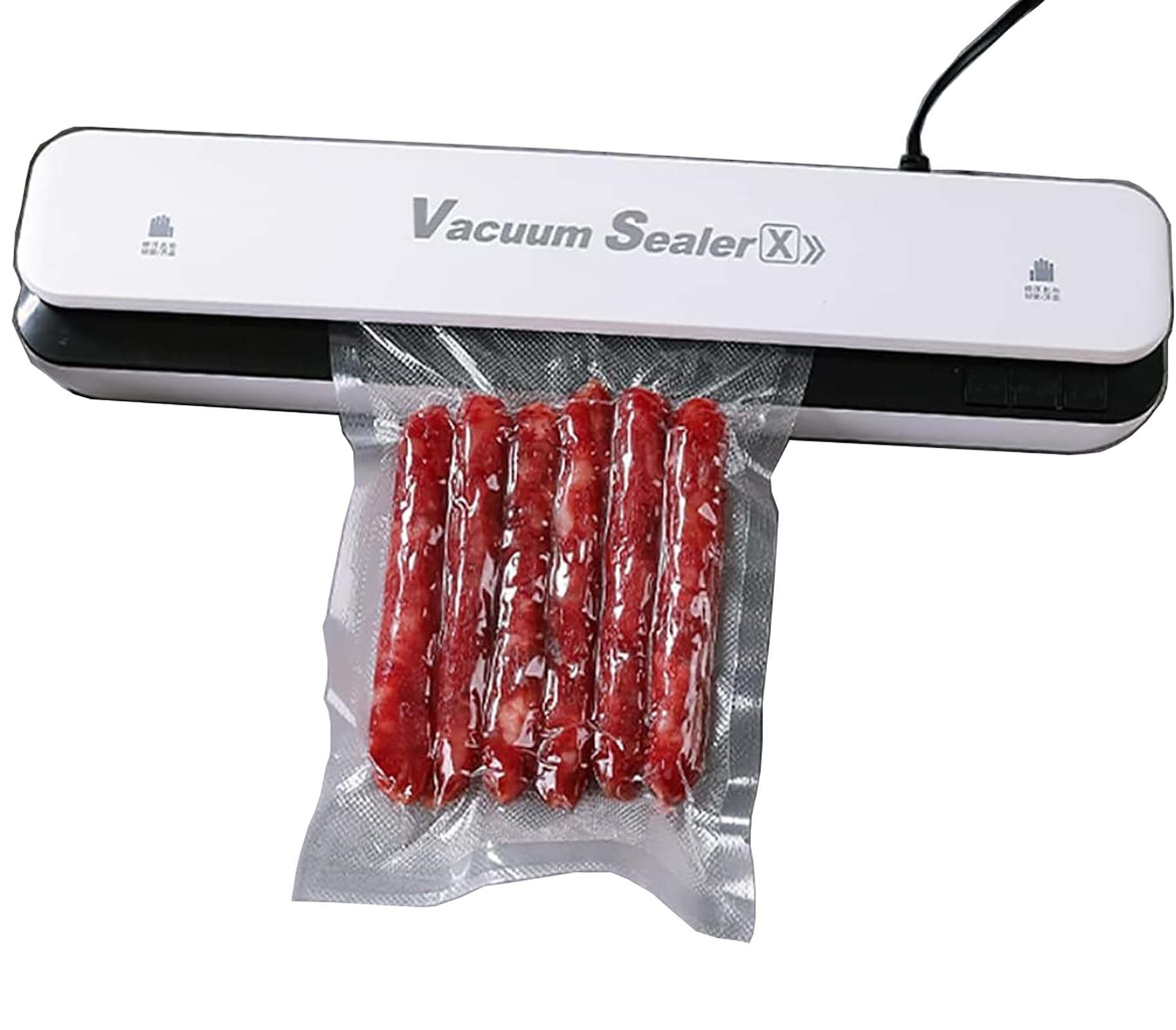 Ymlike Vacuum Sealer Machine with 20 Seal Bags, Mini Handheld Full Automatic Vacuum Sealers for Food Saver, Air Sealing System for Food Storage, Dry and Moist Modes, Kitchen Packing Kit (White)