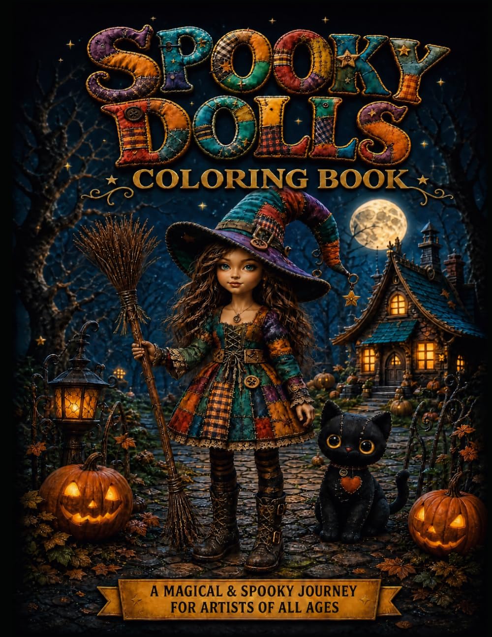 SPOOKY DOLLS COLORING BOOK: 50 Mystical Beauties with Gothic Elegance & Magic (Enchanted Gothic Coloring Books)