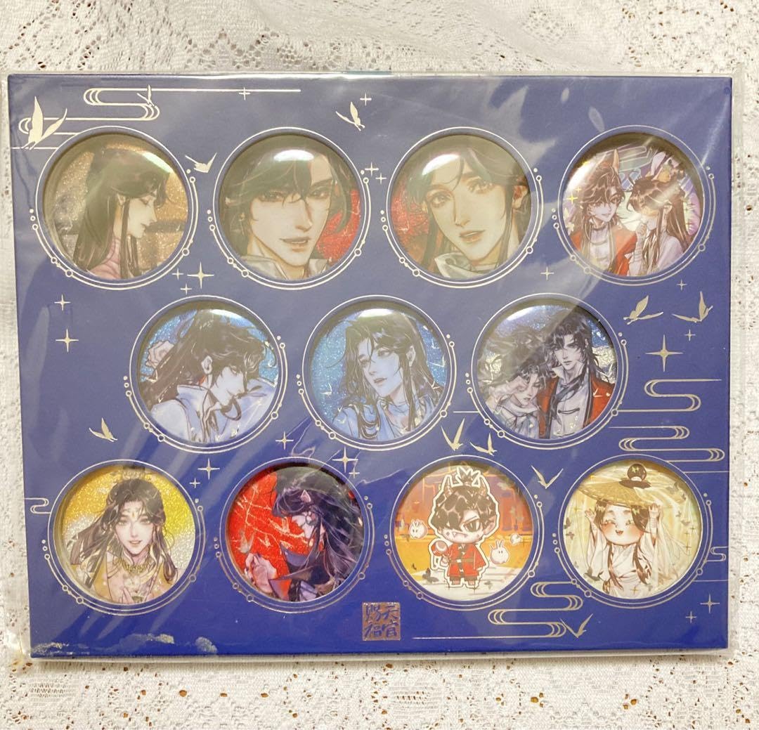 天官賜福　缶バッジ　花城　三郎　謝憐　ラメ　ホログラム Amazon | 天官賜福 ラメ ホログラム 11個 缶バッジ セット 公式 花城