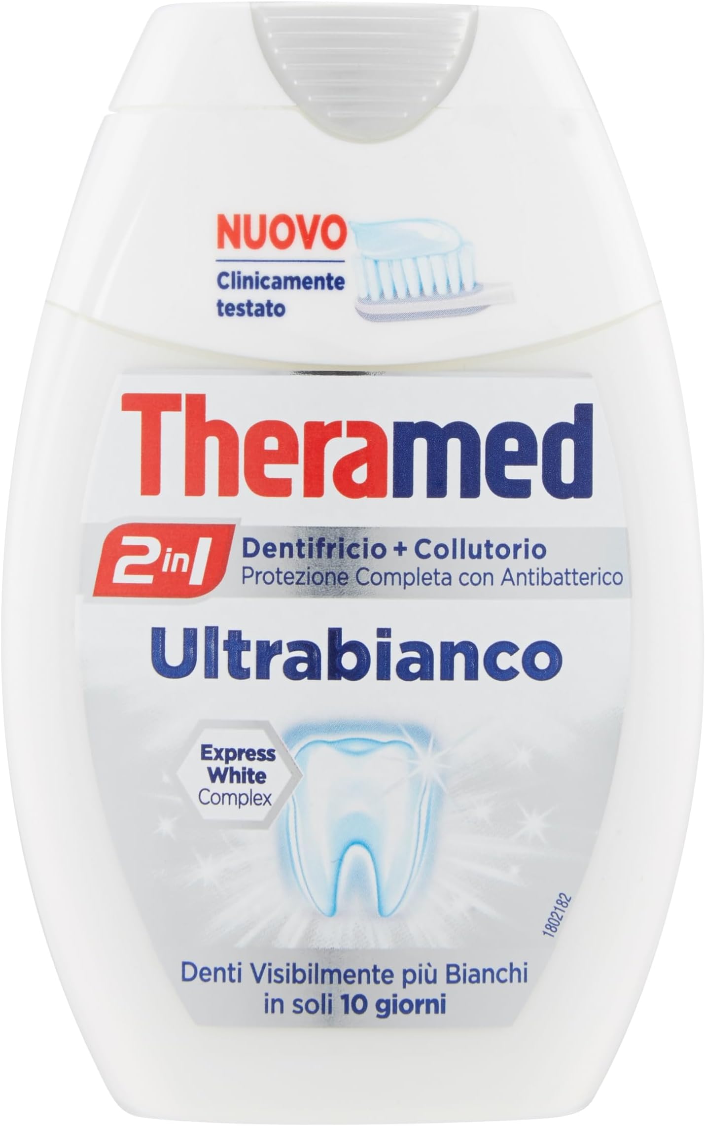 dentifricio + colluttorio ultra bianco 2 in 1 da 75 ml