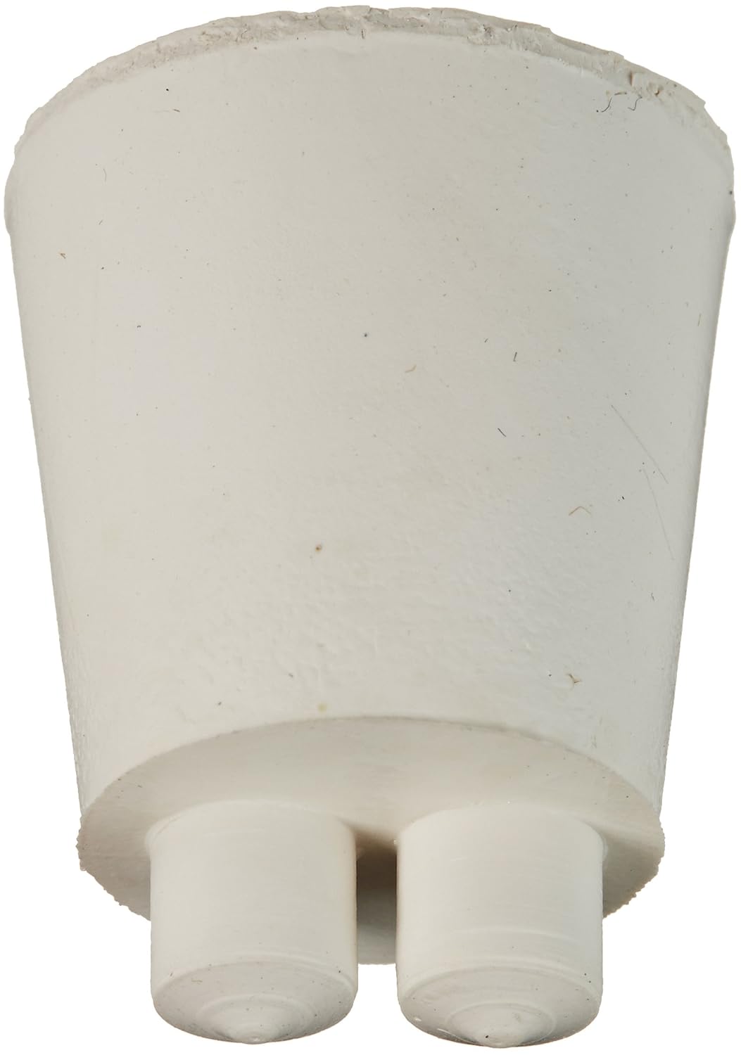 Twistit R6360-3-TW White Rubber Two Hole Stopper, 24mm Top Diameter, 18mm Bottom Diameter, 3 Size, 25mm Length (Box of 500)