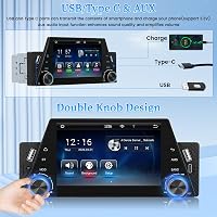 Hikity 5" Autórádió 1DIN Wireless CarPlay Android Érintőképernyős Bluetooth 4