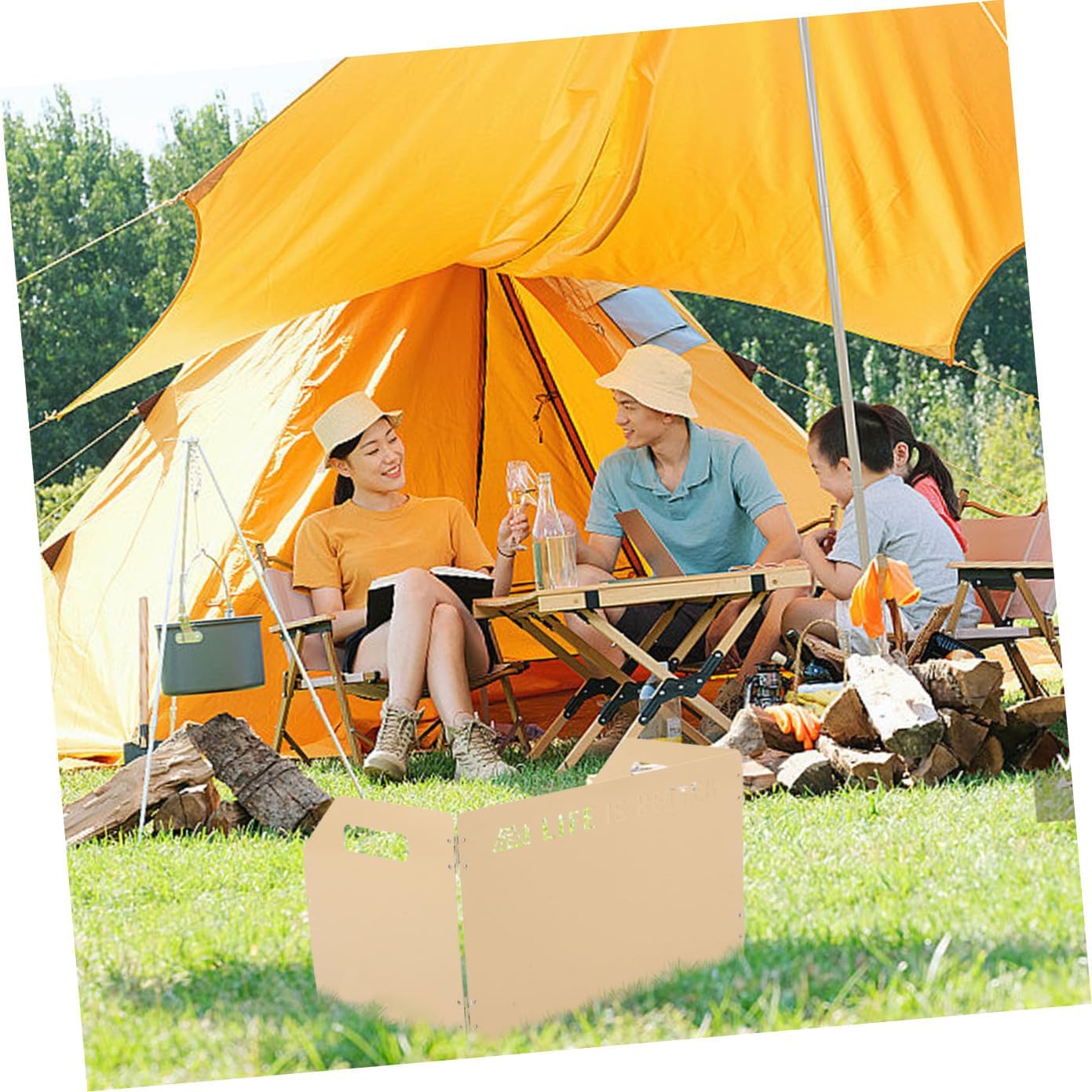 Totority Portable Windproof Camping Cookware Windscreen Stove Shield for BBQ Outdoor Cooking Windproof Tool