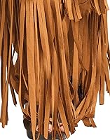 Vista 3 de Cubiertas de botas hippie con flecos, café, talla única