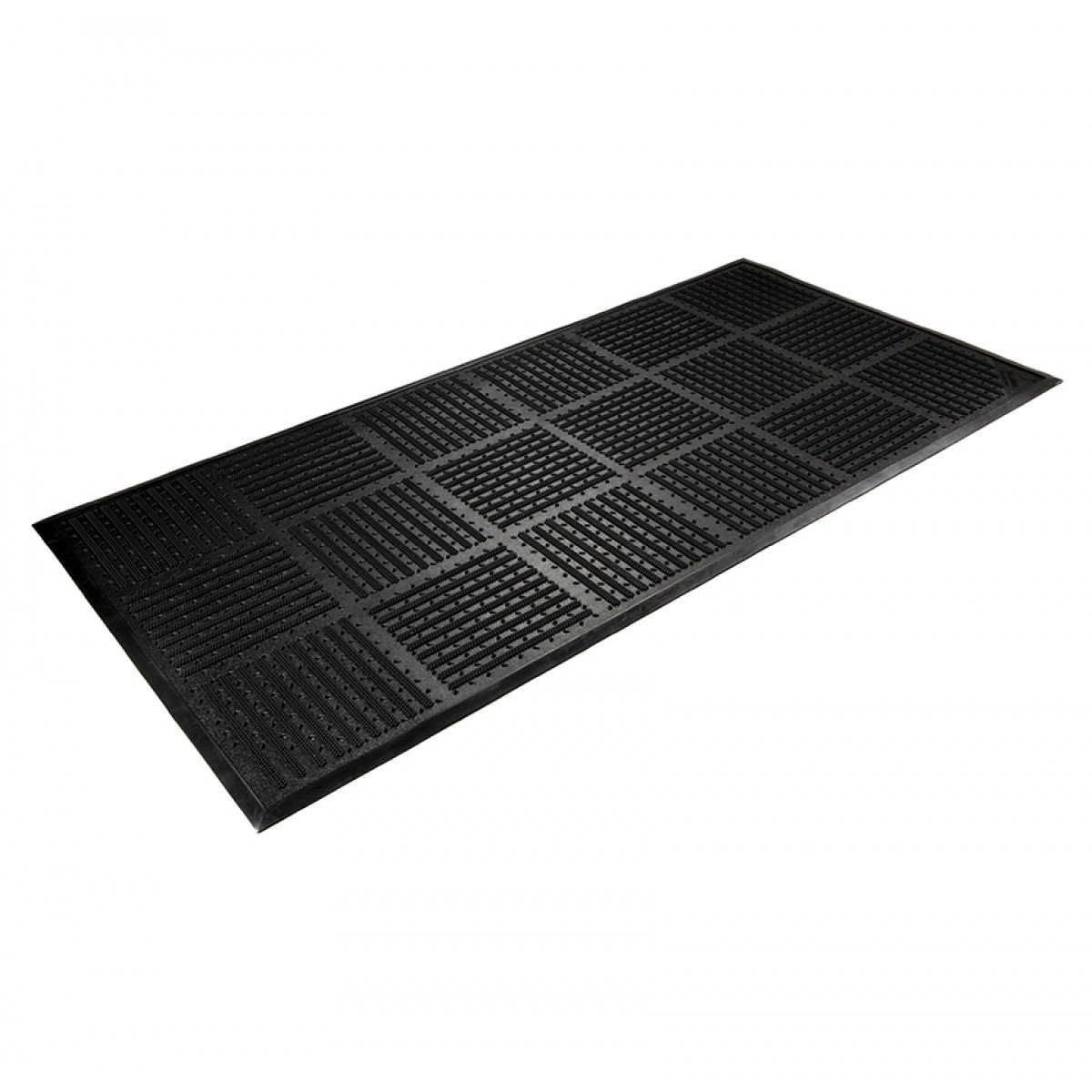 Wearwell Natural Rubber 227 OutFront Reversible Mat, for Outdoor Entrances, 3' Width x 6' Length x 7/16