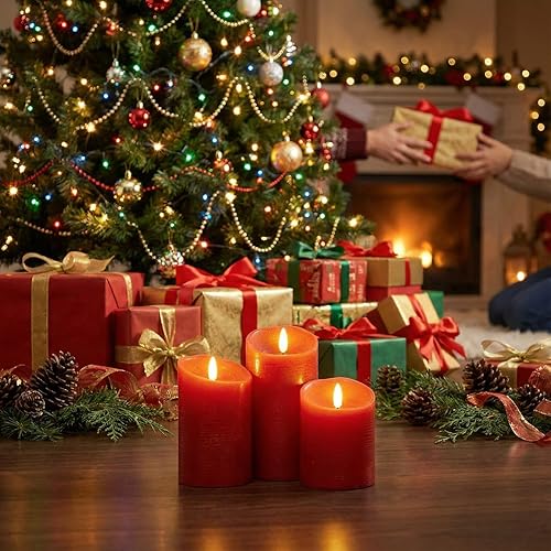 Miniatura 26 de Angelloong Velas parpadeantes de cristal transparente, sin llama, funcionan con control remoto y baterías, velas LED con temporizador, románticas