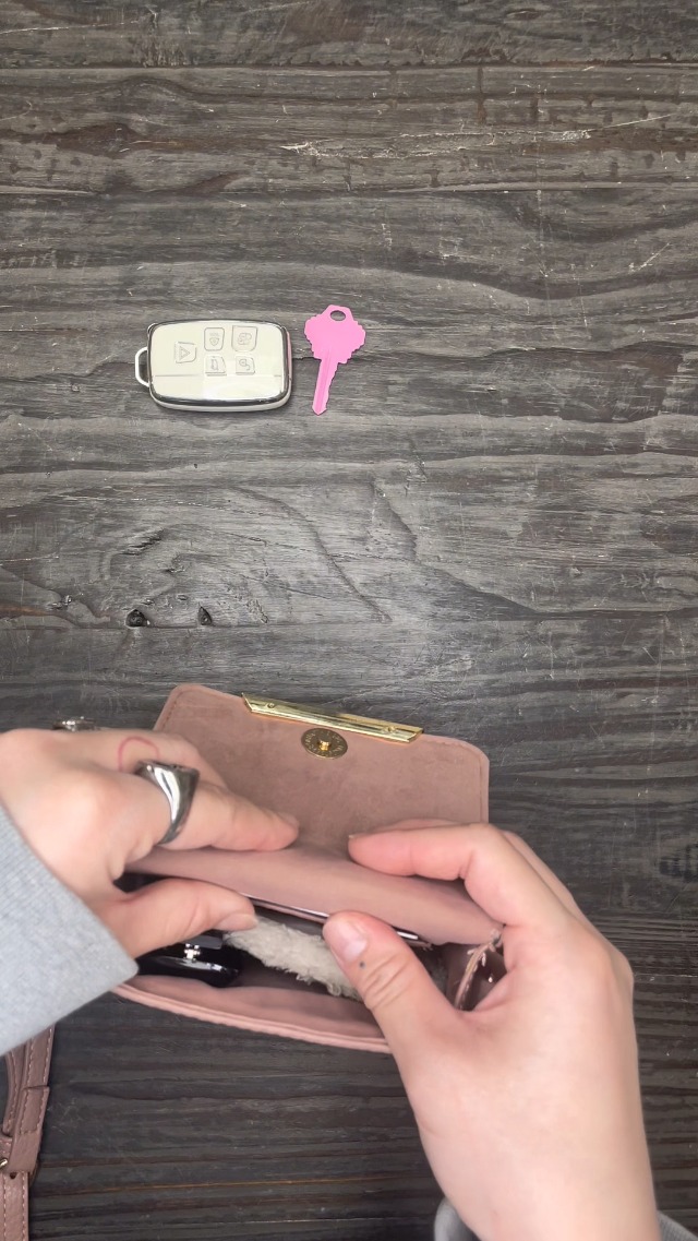 Compact Phone Crossbody Bag, Rectangular, Tassel Accent