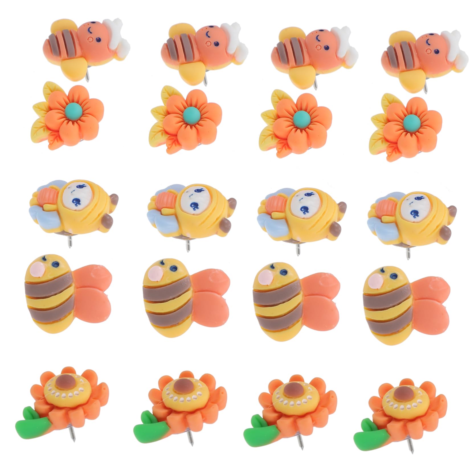 Gadpiparty 5 Sätze Wanddekorative Thumbtacks Foto-stecknadel Stifte Pinnwand Pinnwand Reißzwecke Daumennägel Push-Tacks Dekorative Stecknadel Daumennagel Harz 30 Stück * 5