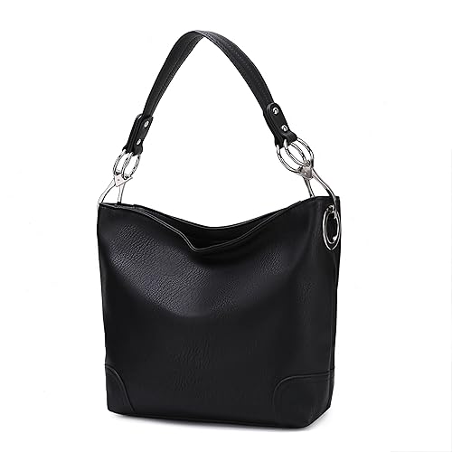 MKF Collection Hobo Bag for Women,Vegan Leather Handbag Slouchy Shoulder