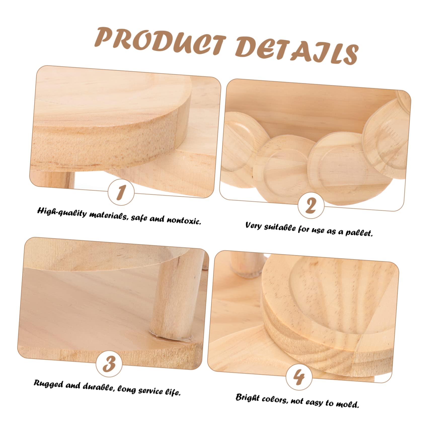 HEMOTON Puesto De Flores De Varias Soporte Para Tartas De Boda Bandeja Para Servir Tartas Decoración De Mesa Para Fiesta Maceta De Madera Para Ventana