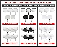 Vista 8 de Mirrorvana Paquete de 5 espejos de mano grandes y cómodos (negro)