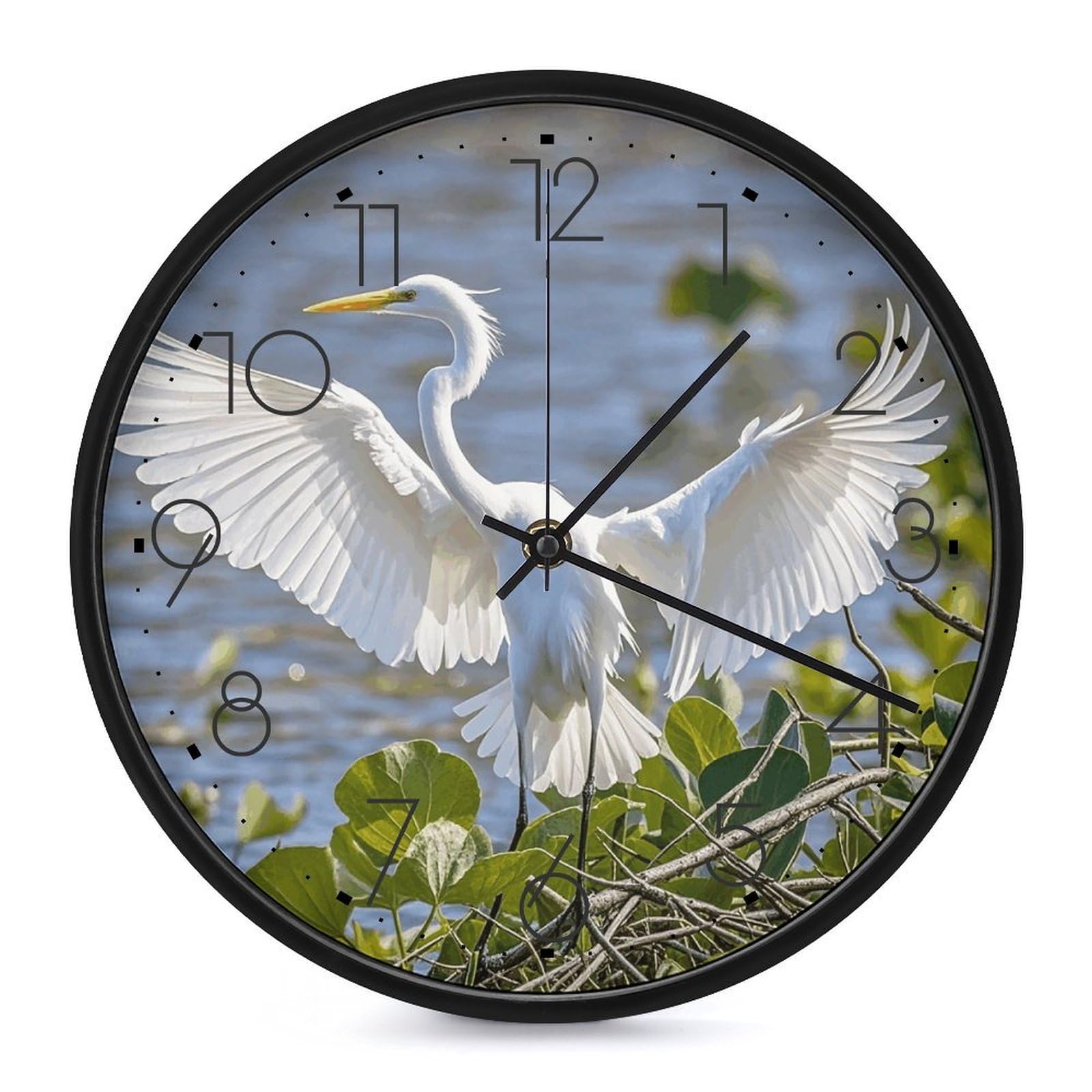 Horloge éléphants décorative pour cuisine et bureau design rétro