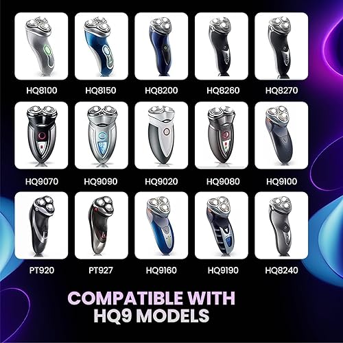 Miniatura 4 de Cabezales de repuesto HQ9 - Cabezales de afeitadora de repuesto para cuchillas compatibles con Philips Norelco Electric HQ9 SpeedXL 8240XL 8140XL