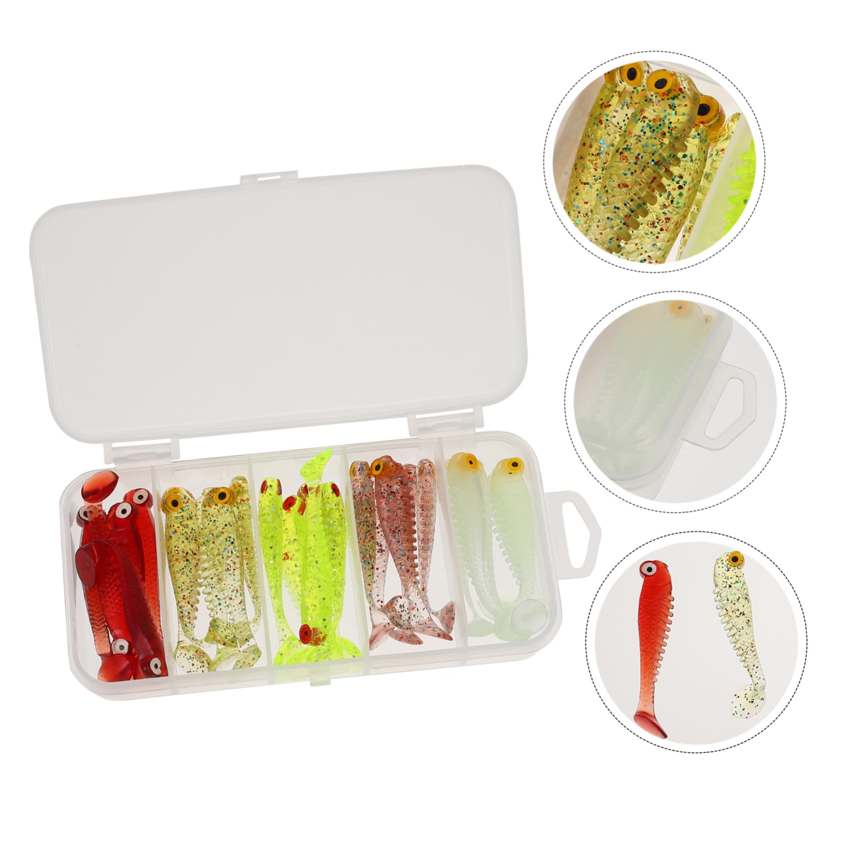 UKCOCO Faux Appât Leurres À Truite Mini Appâts De Simulation Poisson Leurres De Pêche Souples Leurres De Pêche Artificiels Accessoires De Pêche Au Brochet PVC