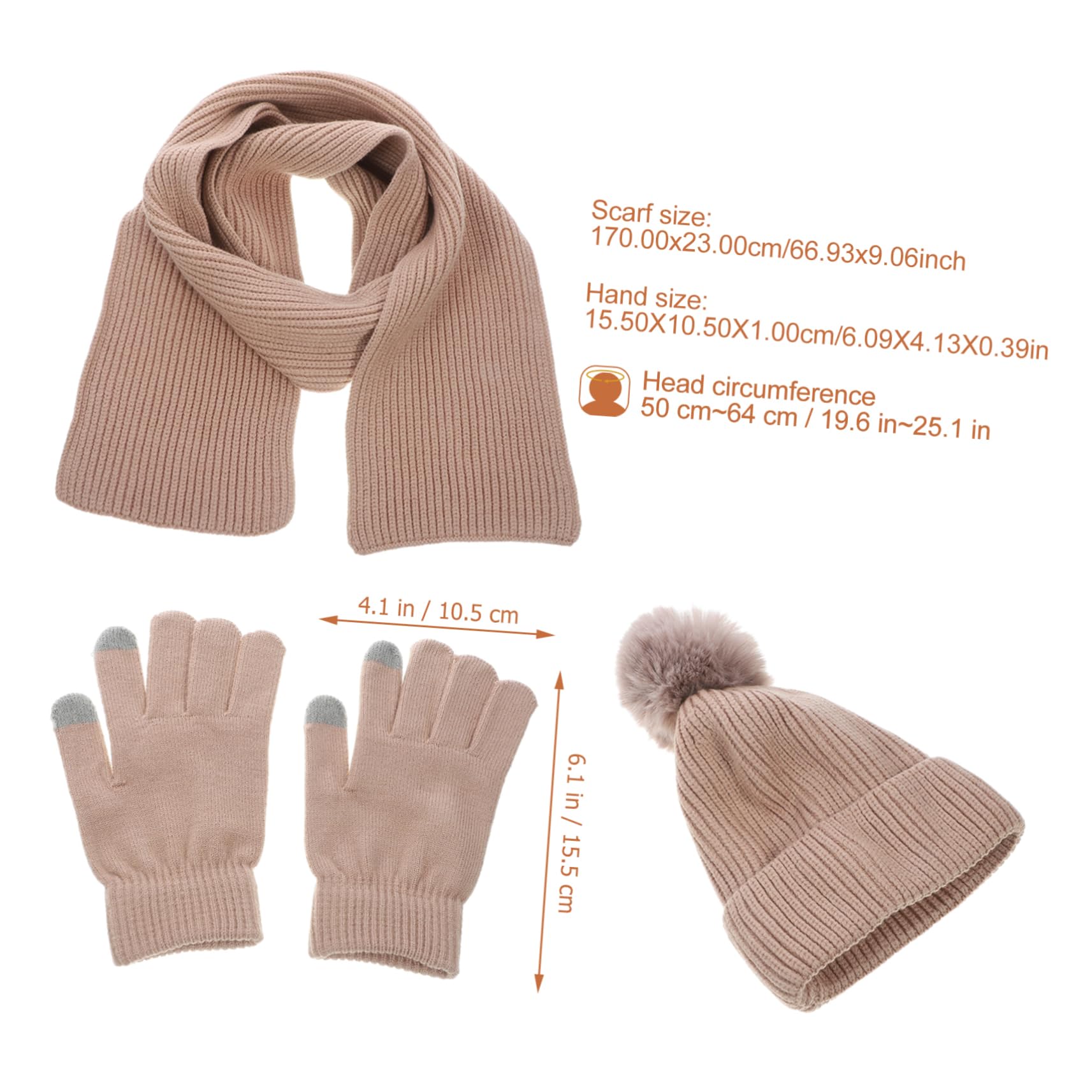 BESPORTBLE Guanti Invernali Cappello Sciarpa Outfit Per Outdoor Touch Screen Materiali Morbidi e Flessibili