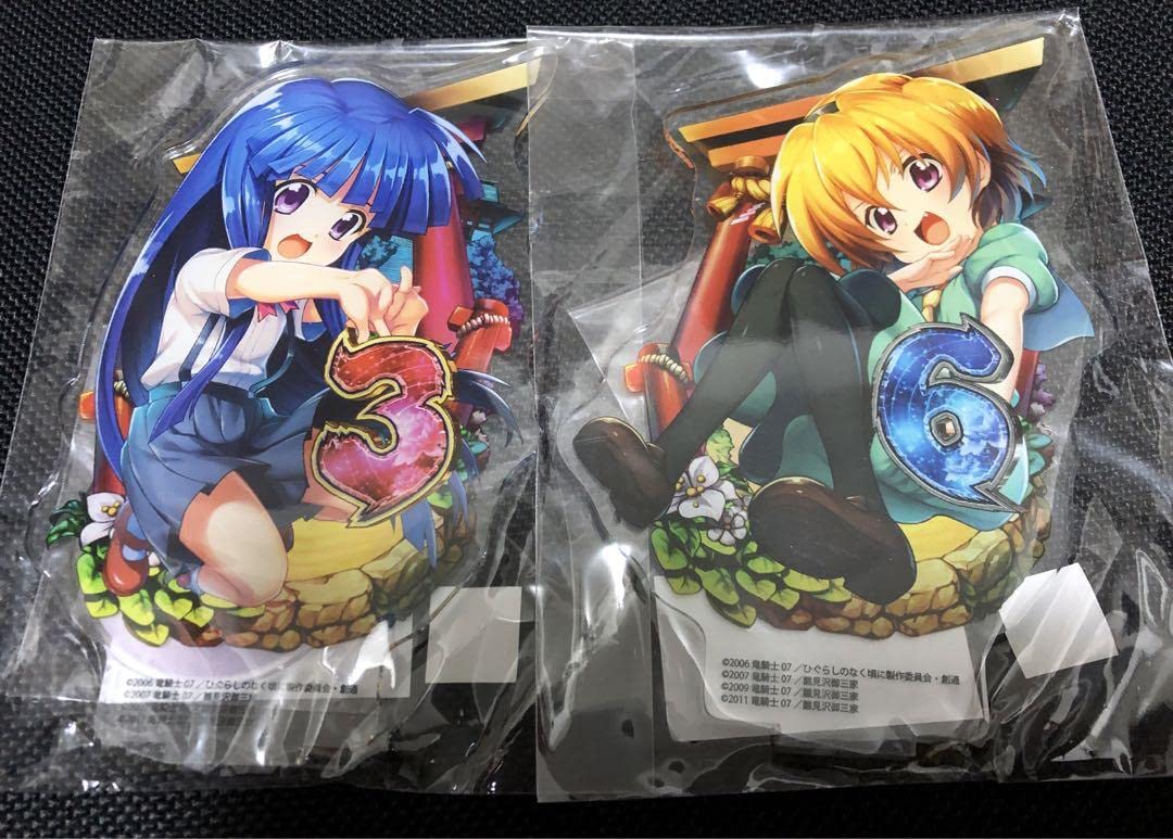 webくじ　ひぐらしのなく頃に　A賞　アクリルパネル 古手梨花 北条沙都子 ひぐらしのなく頃に WEBくじ 古手梨花 北条沙都子 2点セット