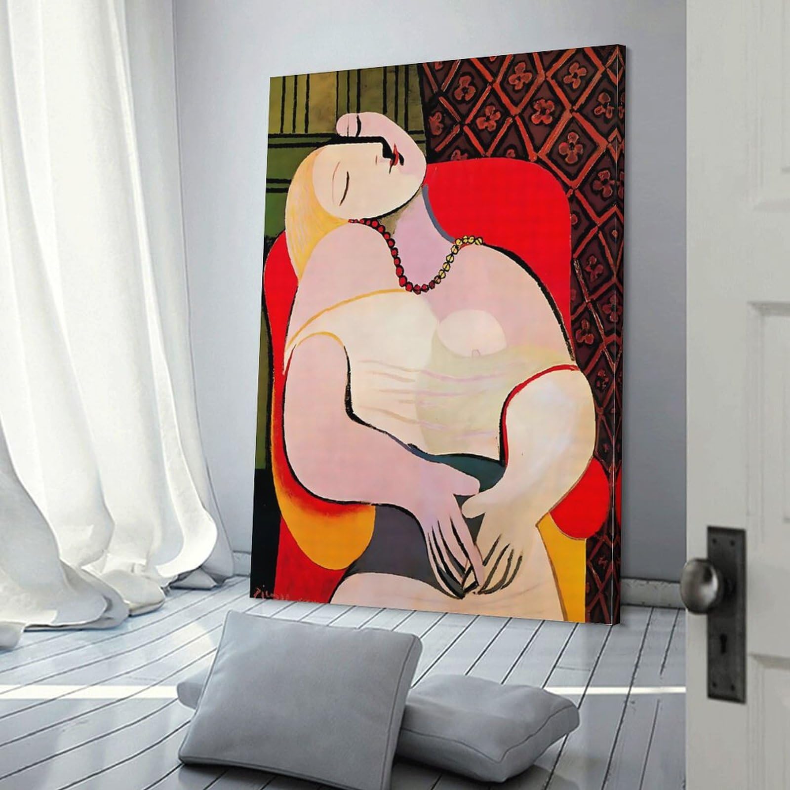 Amazon.co.jp: Pablo Picasso パブロ・ピカソ（夢）レプリカキャンバス