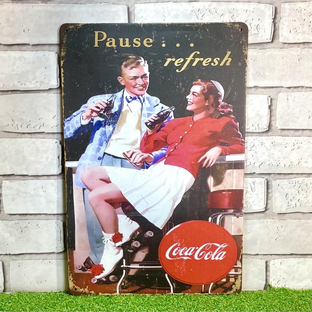 Amazon.co.jp: 282番コカ・コーラCocaCola レトロ クラシック ブリキ